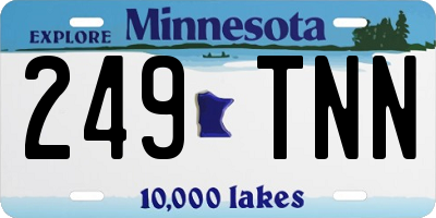 MN license plate 249TNN