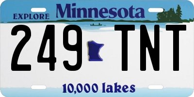 MN license plate 249TNT