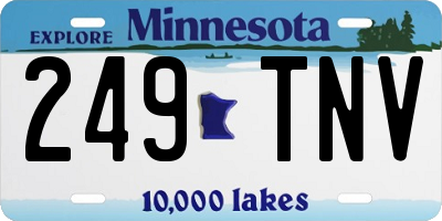 MN license plate 249TNV