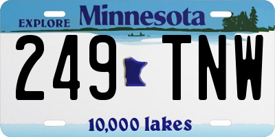 MN license plate 249TNW
