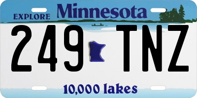 MN license plate 249TNZ