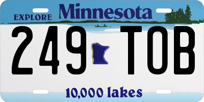 MN license plate 249TOB
