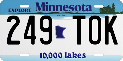 MN license plate 249TOK