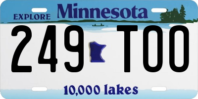 MN license plate 249TOO