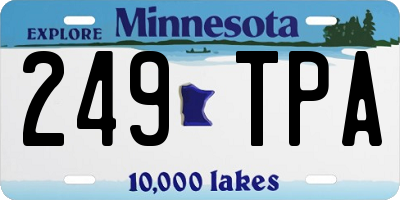 MN license plate 249TPA