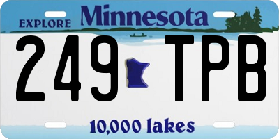 MN license plate 249TPB