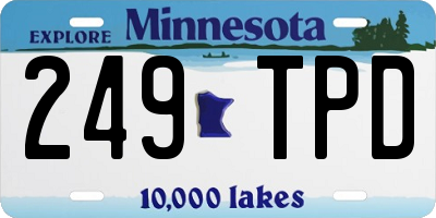 MN license plate 249TPD
