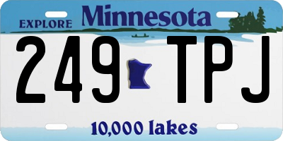 MN license plate 249TPJ