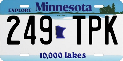 MN license plate 249TPK