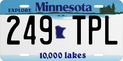 MN license plate 249TPL