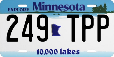 MN license plate 249TPP