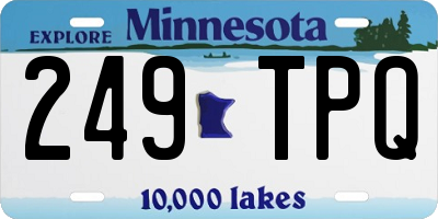 MN license plate 249TPQ
