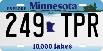 MN license plate 249TPR