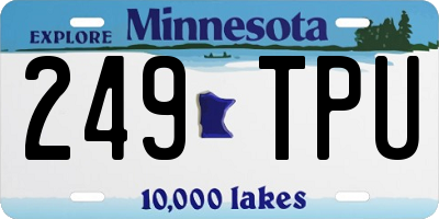 MN license plate 249TPU