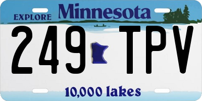 MN license plate 249TPV