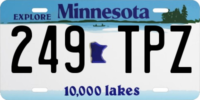 MN license plate 249TPZ
