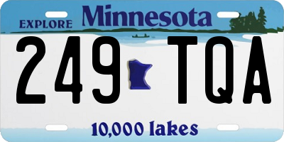 MN license plate 249TQA