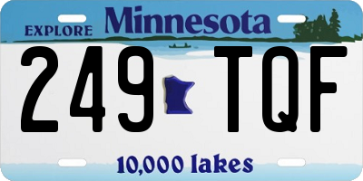 MN license plate 249TQF