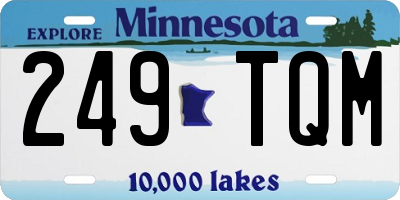 MN license plate 249TQM