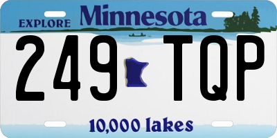 MN license plate 249TQP