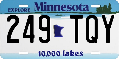 MN license plate 249TQY