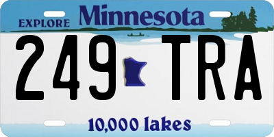 MN license plate 249TRA