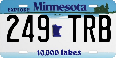 MN license plate 249TRB