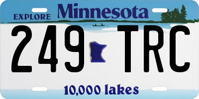 MN license plate 249TRC