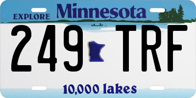 MN license plate 249TRF