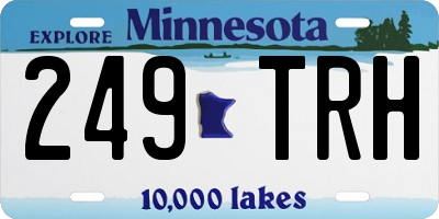MN license plate 249TRH