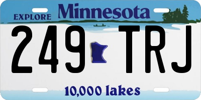 MN license plate 249TRJ
