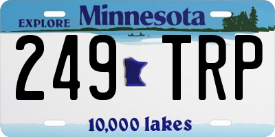 MN license plate 249TRP