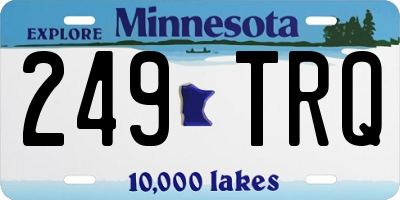 MN license plate 249TRQ