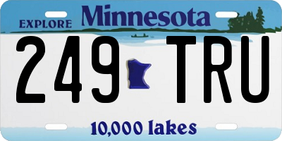 MN license plate 249TRU