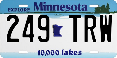 MN license plate 249TRW