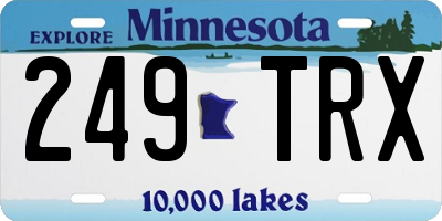 MN license plate 249TRX