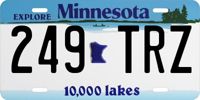 MN license plate 249TRZ