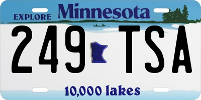 MN license plate 249TSA