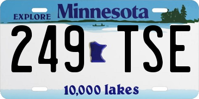 MN license plate 249TSE