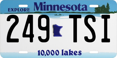 MN license plate 249TSI