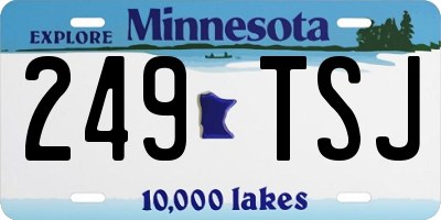 MN license plate 249TSJ