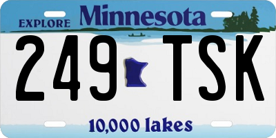 MN license plate 249TSK