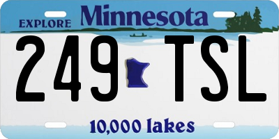 MN license plate 249TSL