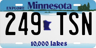 MN license plate 249TSN