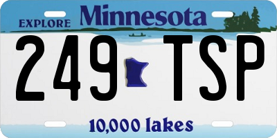 MN license plate 249TSP