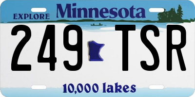 MN license plate 249TSR