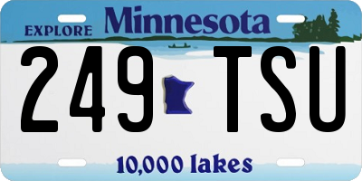 MN license plate 249TSU