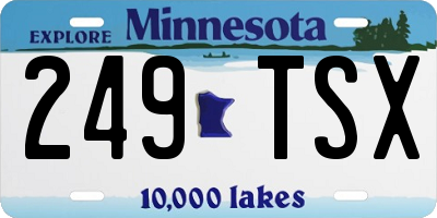 MN license plate 249TSX