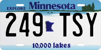 MN license plate 249TSY