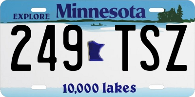 MN license plate 249TSZ